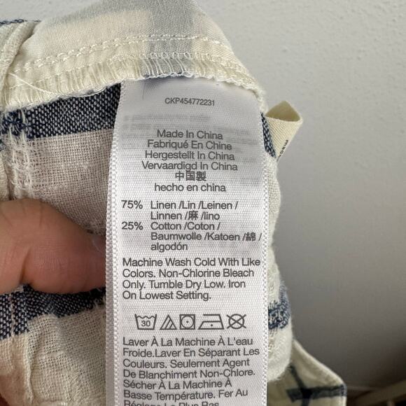 Madewell Linen-Cotton Pleated Shorts in Windowpane - Picture 6 of 6